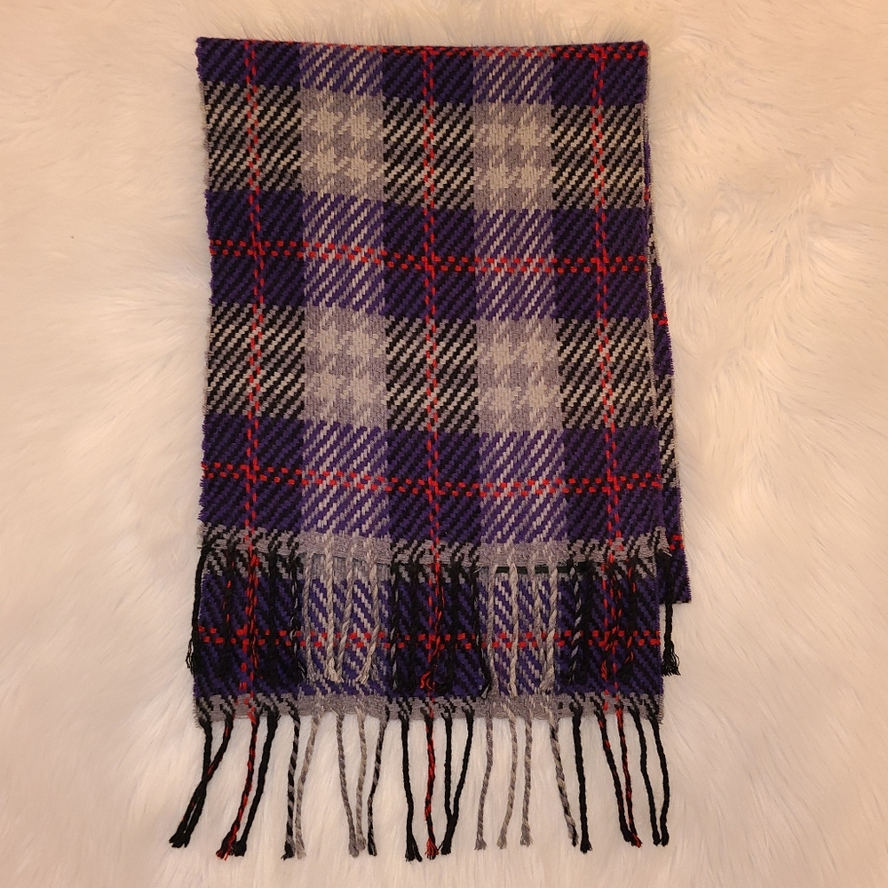 Cashmere Feel plaid scarf